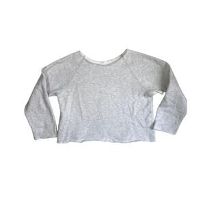 Joah Brown Slouchy Pullover Oversized Sweatshirt Off The Shoulder Gray M